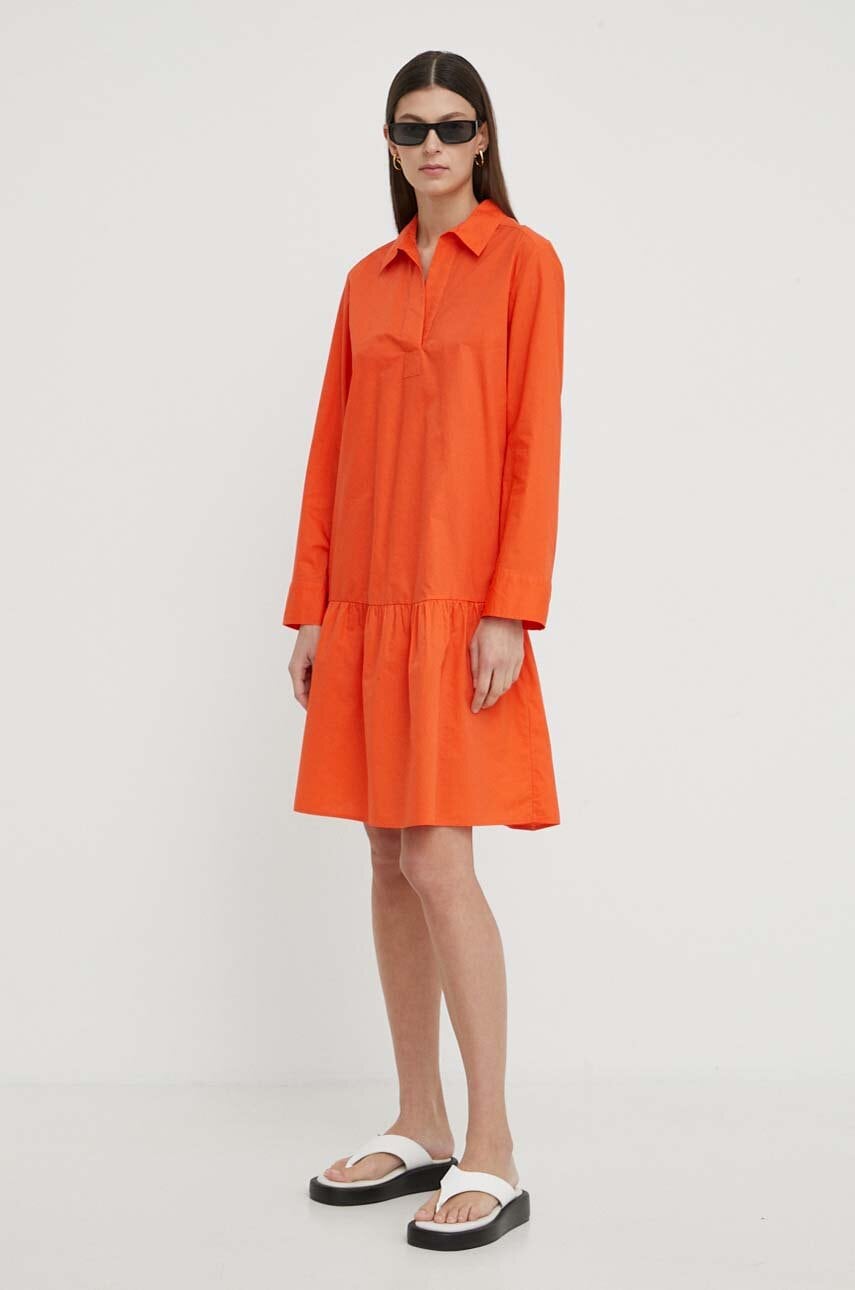 Marc O\'Polo rochie culoarea portocaliu, midi, oversize