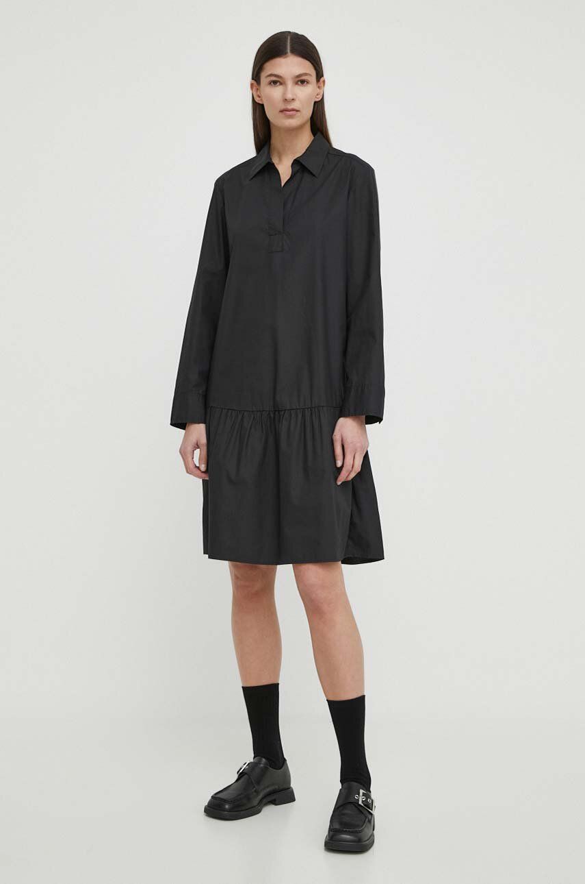 Marc O’Polo rochie culoarea negru, midi, oversize