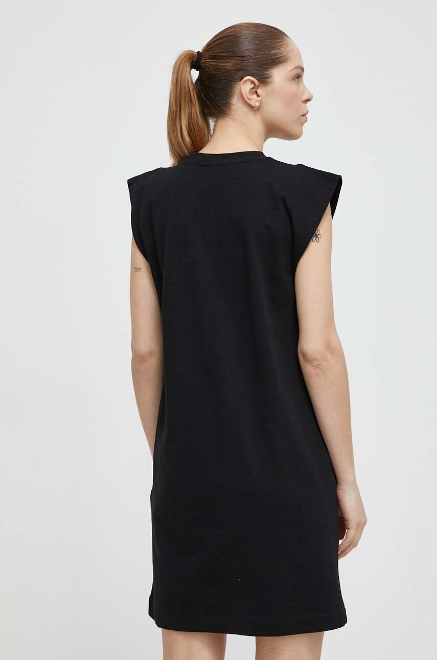 Бавовняна сукня Guess ATHENA колір чорний mini oversize V4GK05 KC641