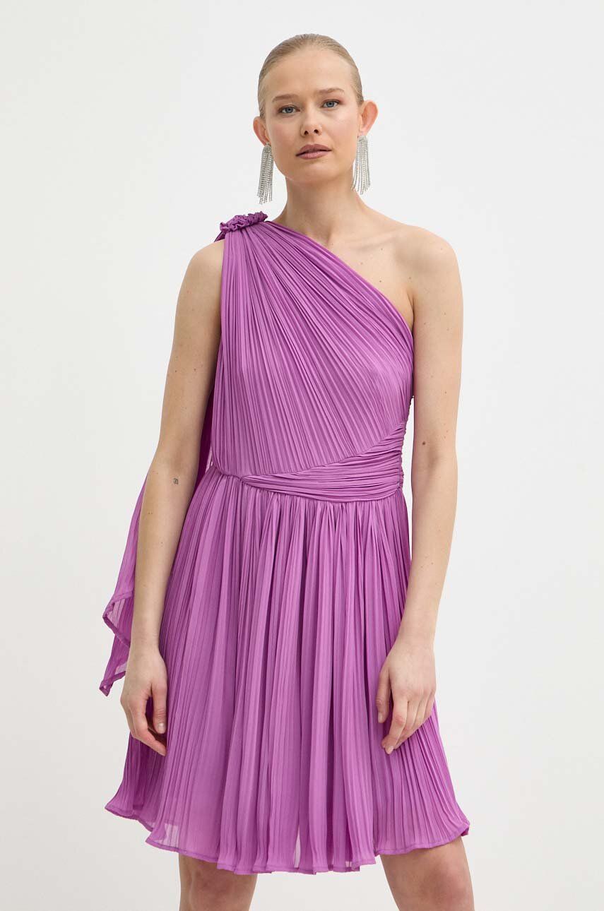 Marella rochie culoarea violet, mini, evazati, 2413221102200