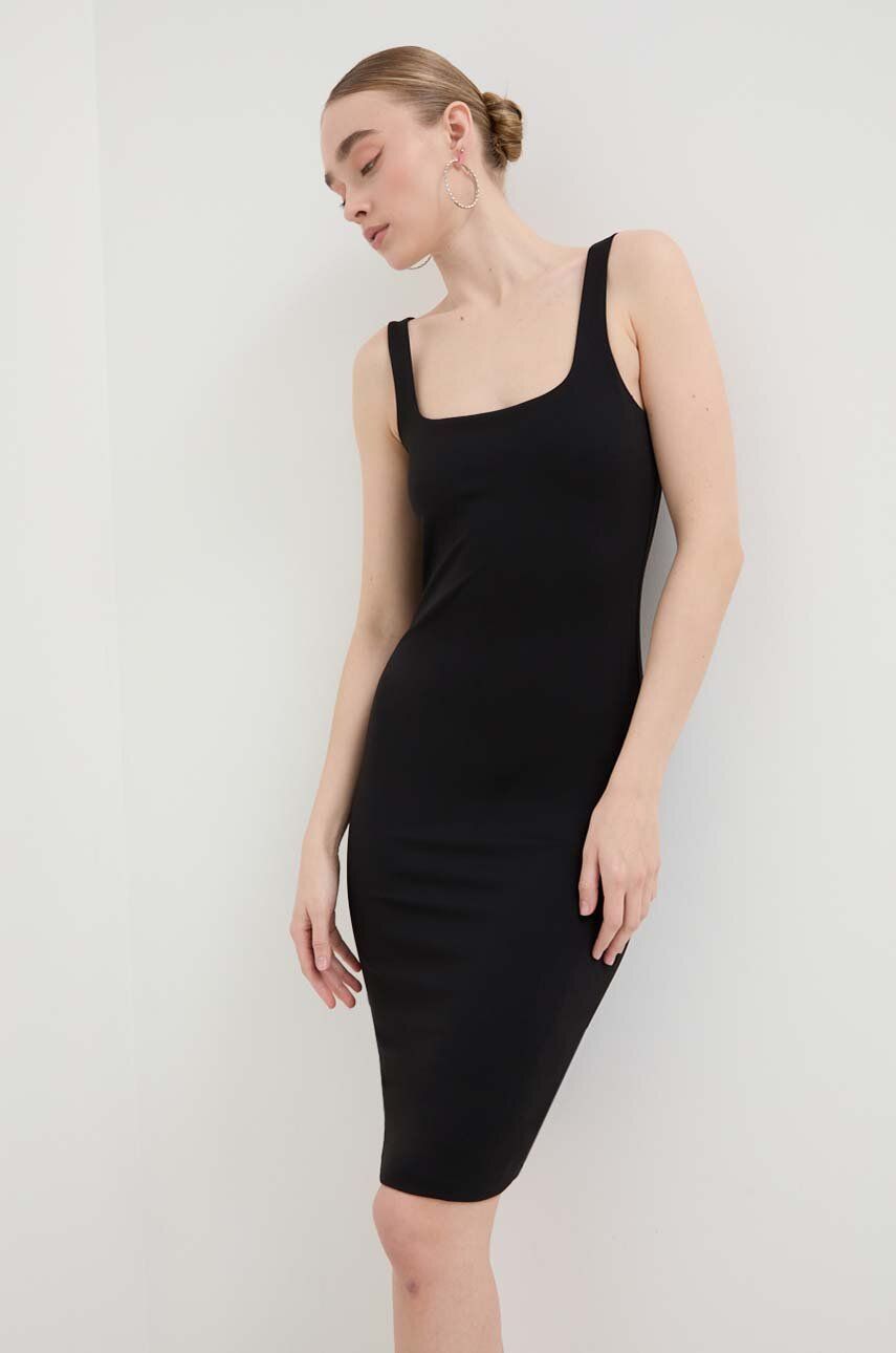 Levně Šaty Guess CHARLOTTE černá barva, mini, W4GK69 KC7M0