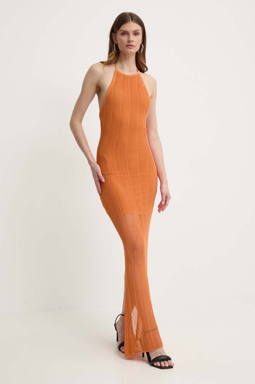 Сукня Guess SOPHIE колір помаранчевий maxi облягаюча W4GK24 Z3E60