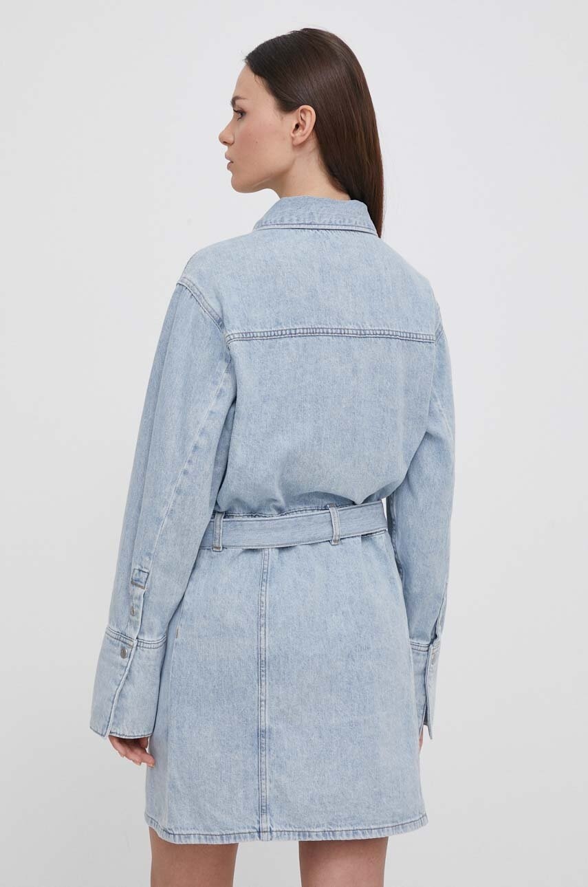 Джинсова сукня Calvin Klein Jeans mini розкльошена