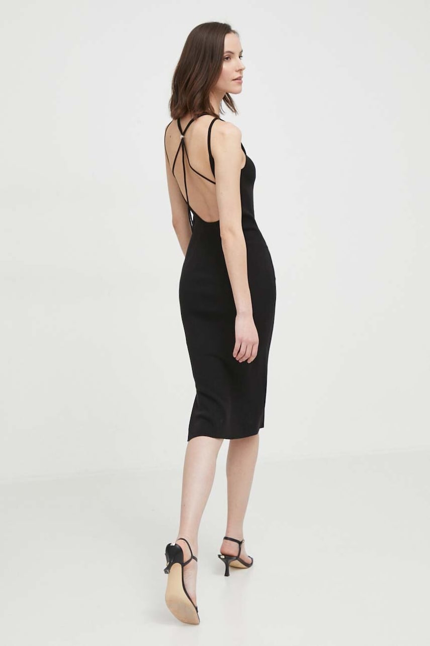 Сукня Calvin Klein Jeans колір чорний midi облягаюча