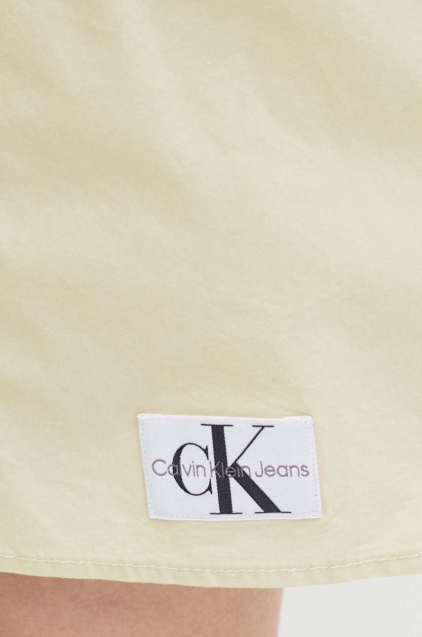 Бавовняна сукня Calvin Klein Jeans колір зелений mini пряма