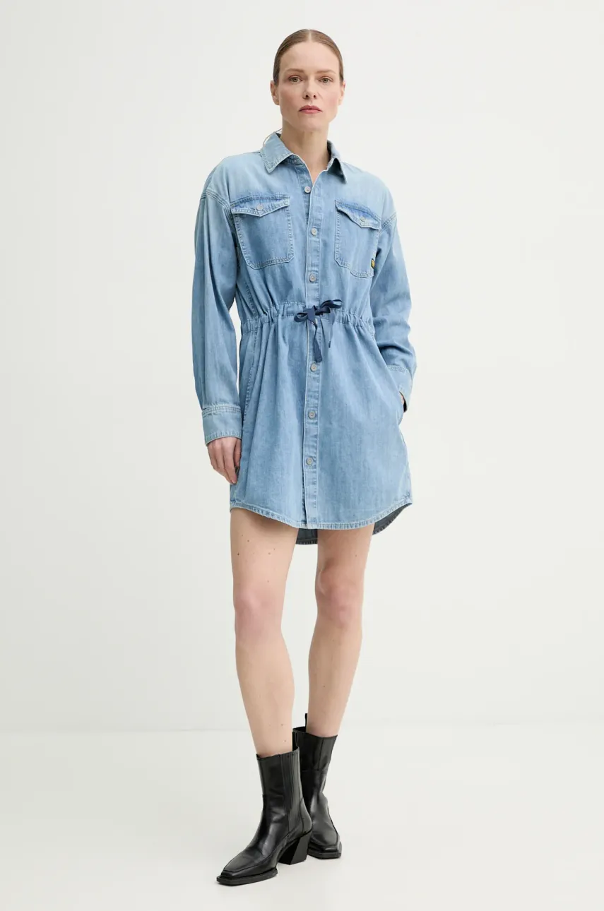 G-Star rochie din denim mini, dreaptă