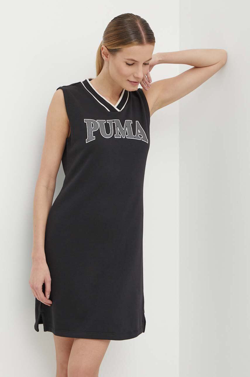 Puma rochie SQUAD culoarea negru, mini, drept, 679671