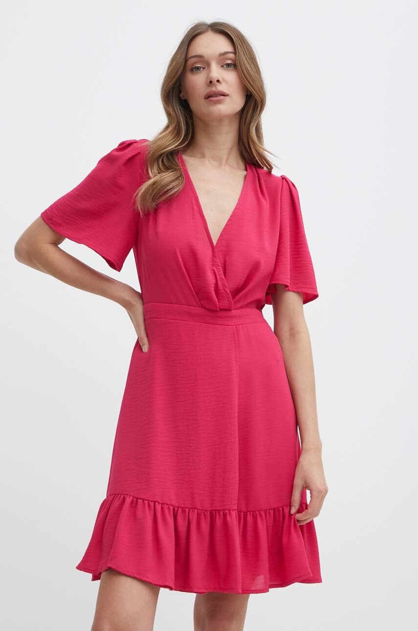 Morgan rochie RANILA culoarea roz, mini, evazată, RANILA