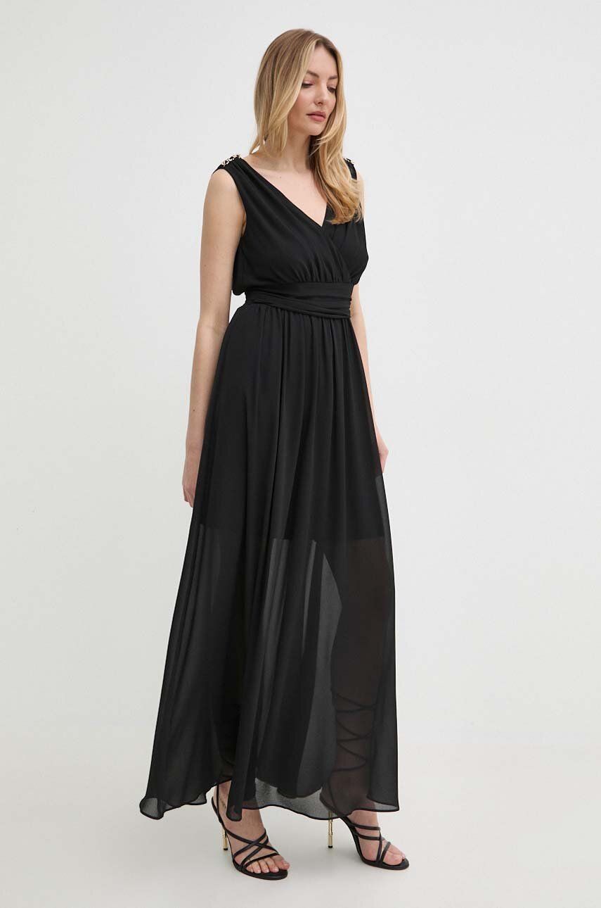 Morgan rochie REPONS culoarea negru, maxi, evazati, REPONS
