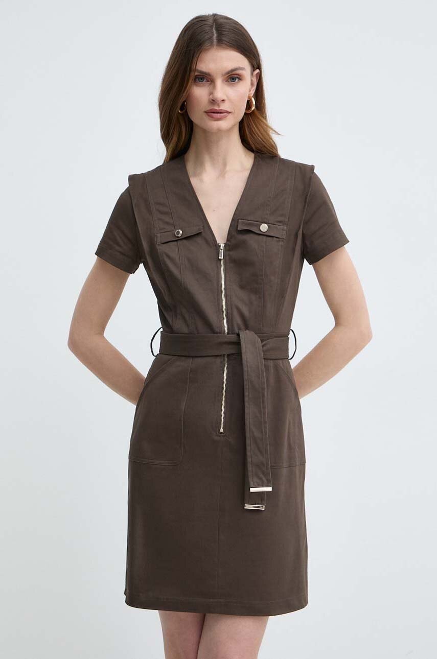 Morgan rochie RISTI culoarea verde, mini, evazată, RISTI