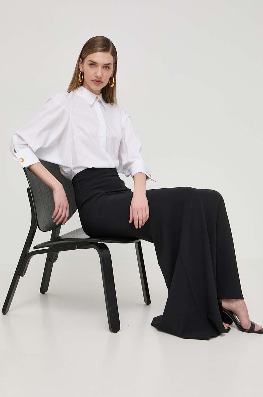 Сукня Elisabetta Franchi колір чорний maxi розкльошена AB61942E2
