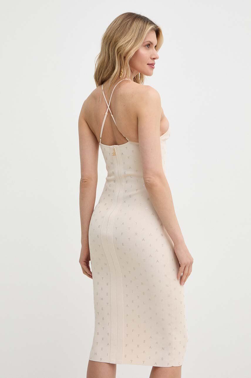 Сукня Elisabetta Franchi колір бежевий mini облягаюча AM41B42E2