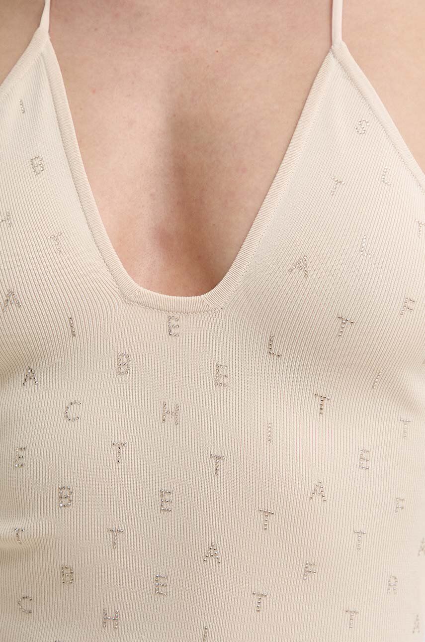 Сукня Elisabetta Franchi колір бежевий mini облягаюча AM41B42E2