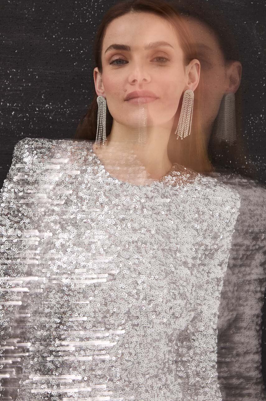 Сукня Elisabetta Franchi колір сірий maxi розкльошена AB59742E2