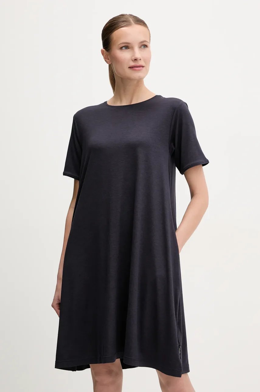 Jack Wolfskin rochie sport Travel culoarea portocaliu, mini, oversize