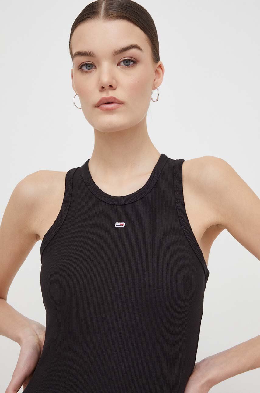 Сукня Tommy Jeans колір чорний mini облягаюча