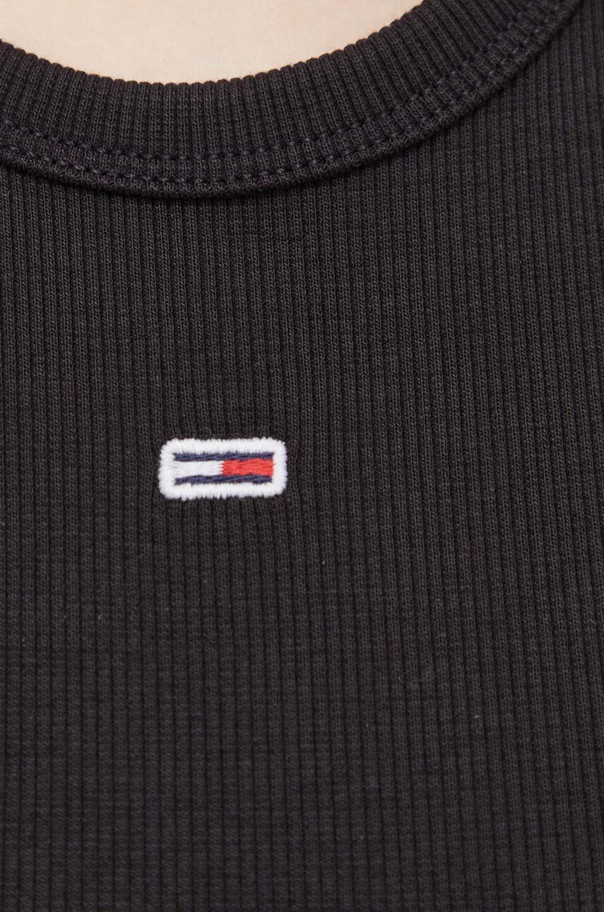 Сукня Tommy Jeans колір чорний mini облягаюча