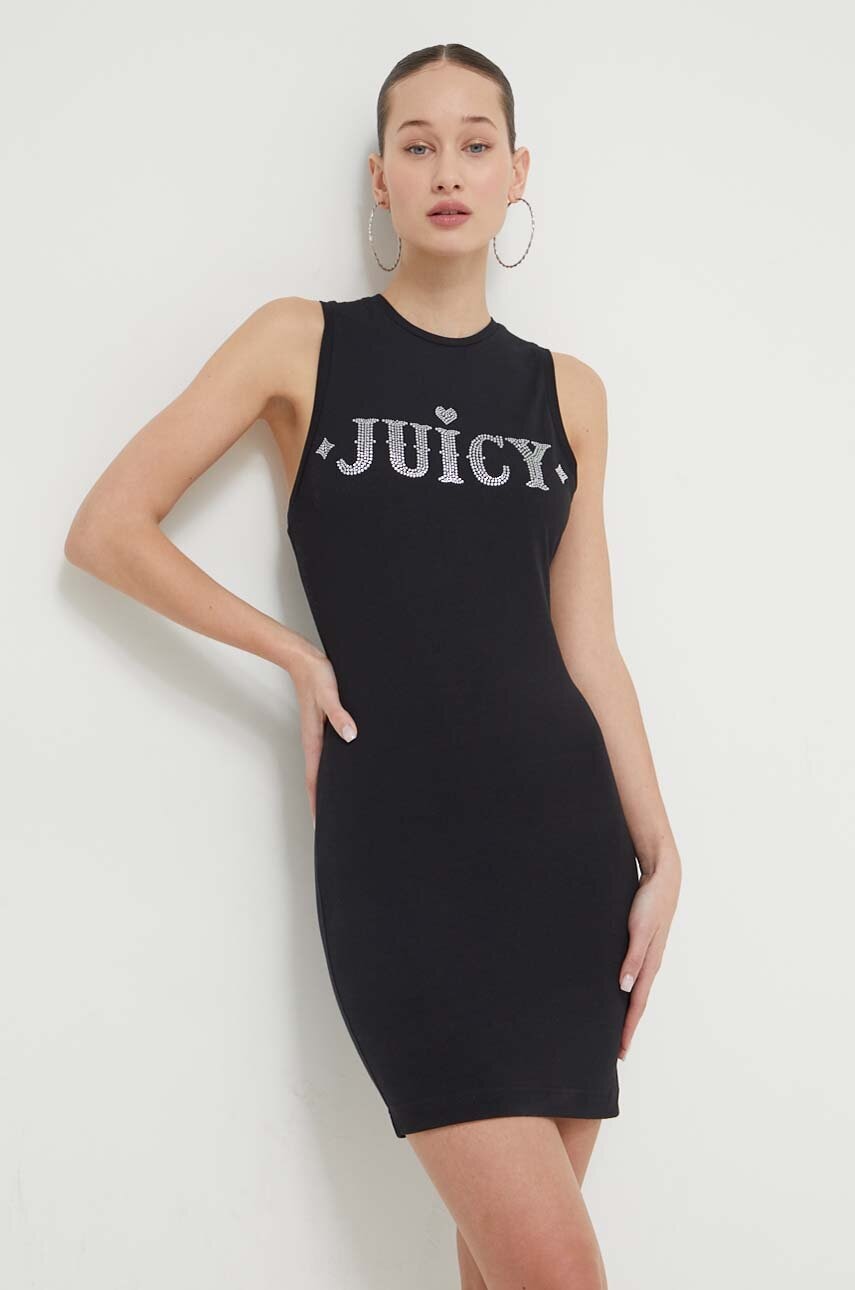 Juicy Couture rochie culoarea negru, mini, drept