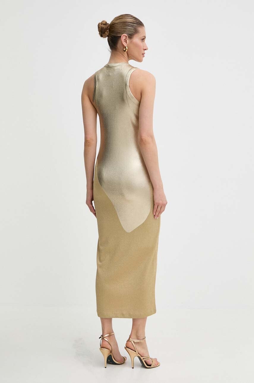 Сукня MAX&Co. x FATMA MOSTAFA колір золотий maxi облягаюча 2416621018200