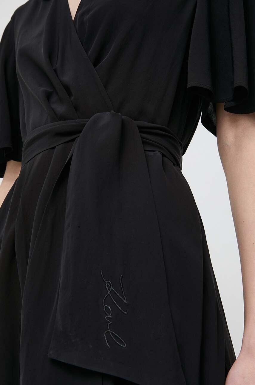 Сукня Karl Lagerfeld колір чорний mini розкльошена