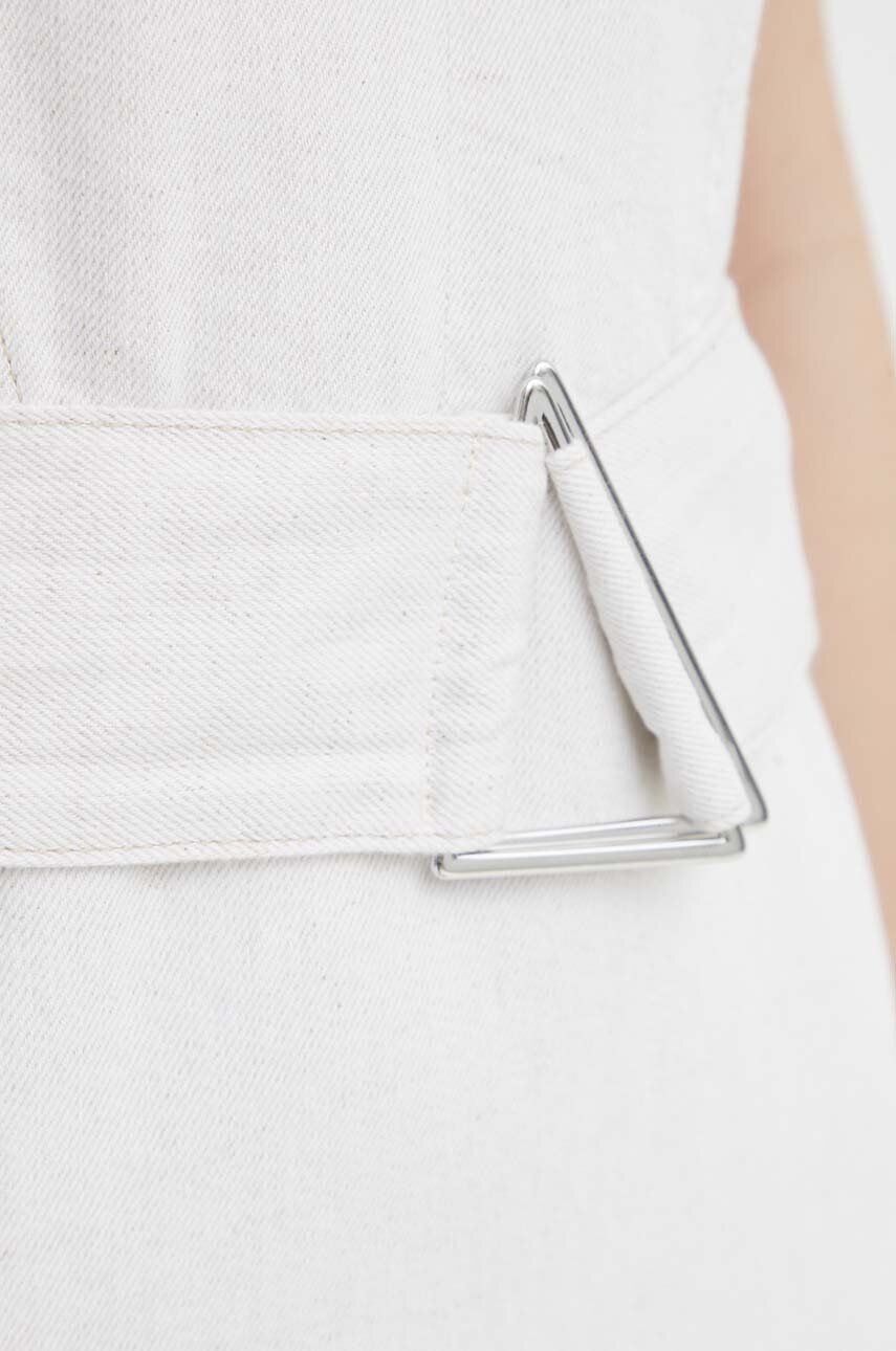 Φόρεμα από λινό μείγμα IRO χρώμα: μπεζ φωτογραφία