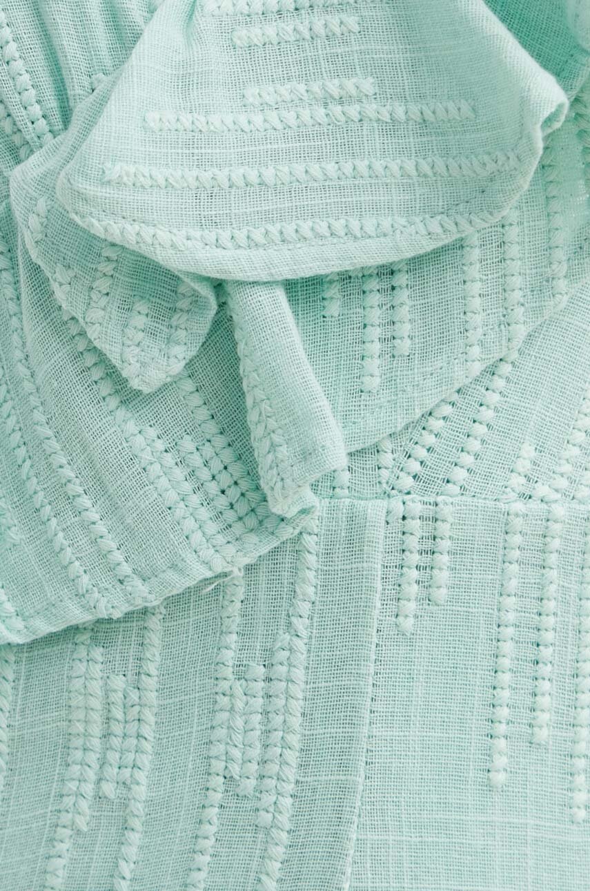 Βαμβακερό φόρεμα IRO χρώμα: τιρκουάζ φωτογραφία