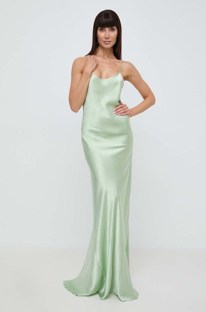 Victoria Beckham rochie culoarea verde, maxi, mulata, 1224WDR005234A