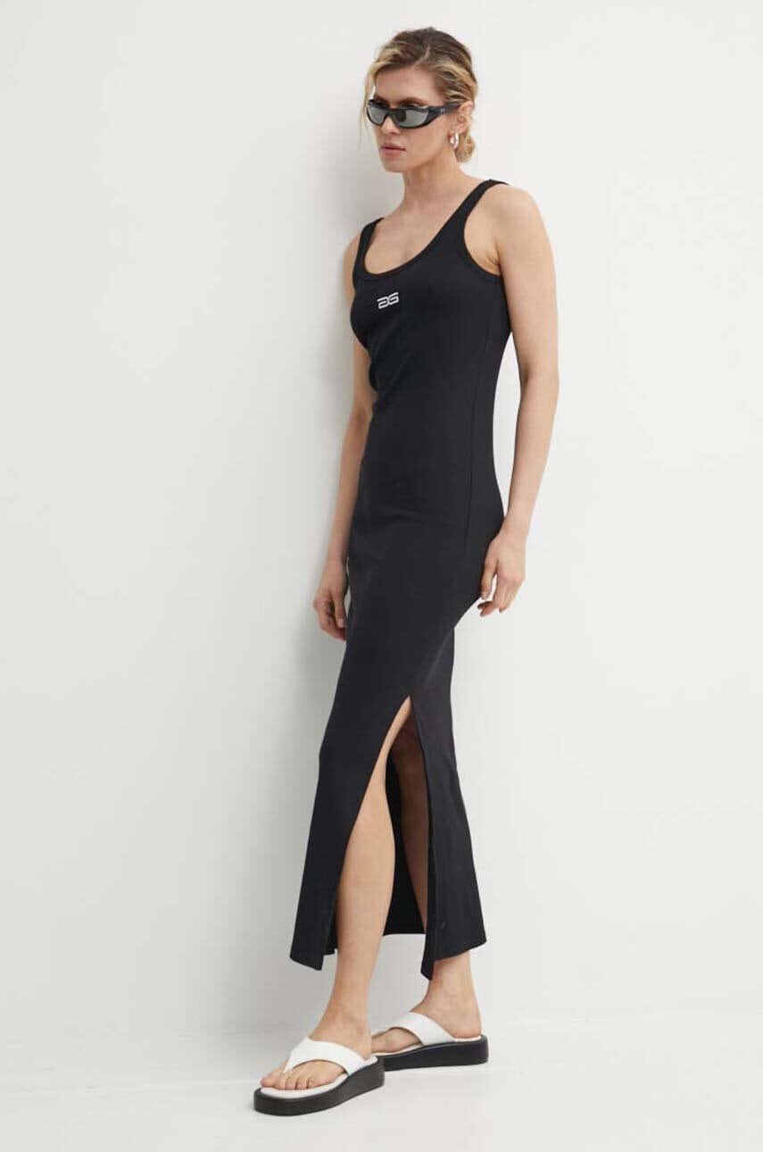 Gestuz rochie culoarea negru, maxi, mulată, 10909158