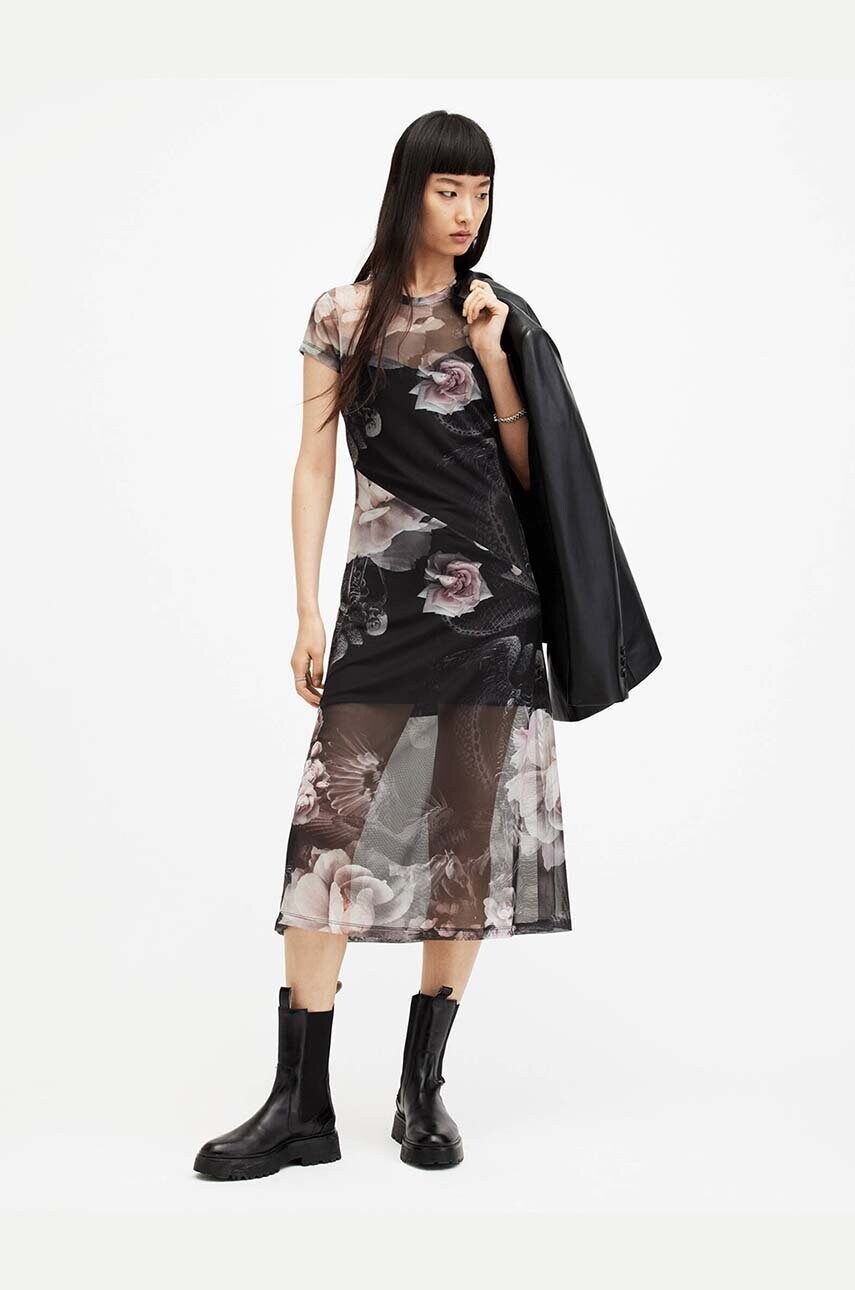 Сукня AllSaints HANNA midi розкльошена