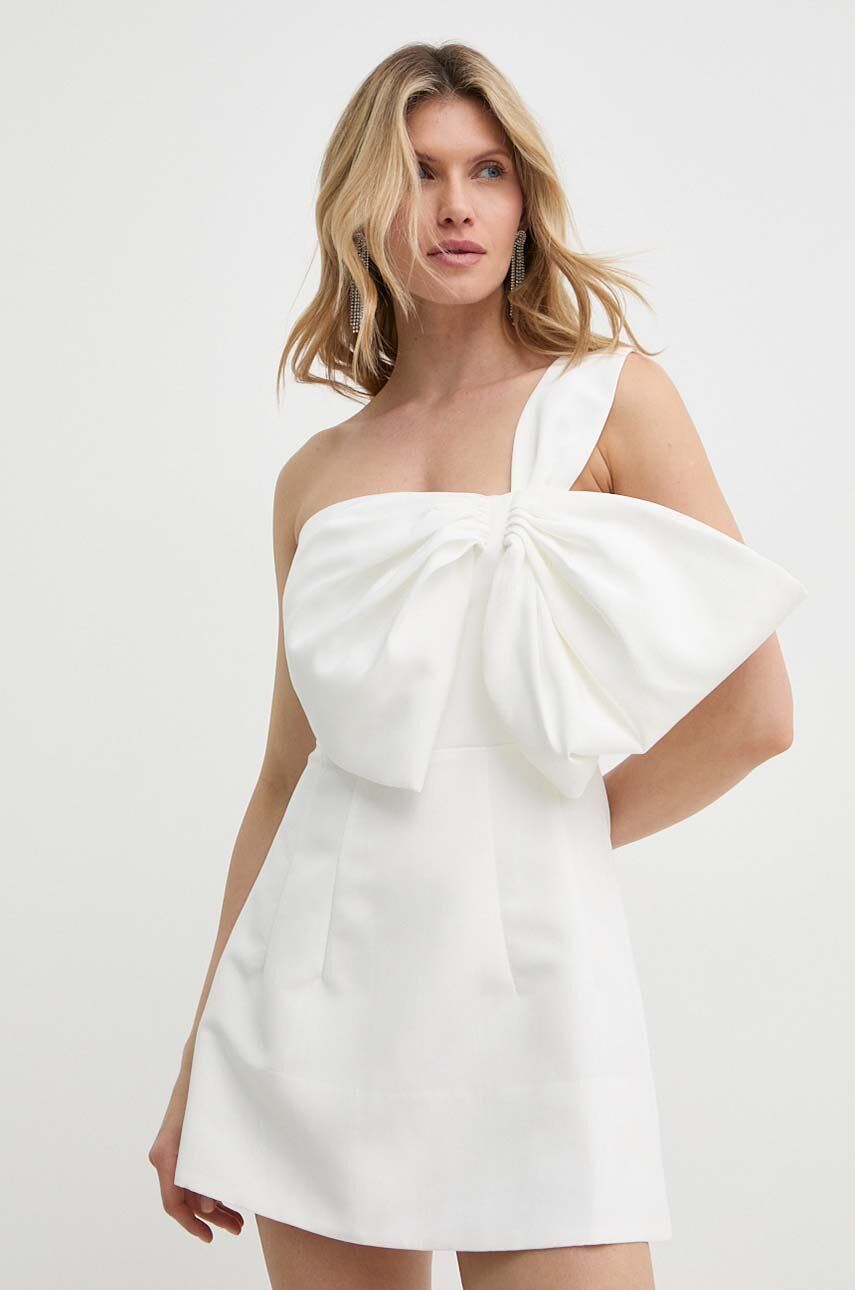 Bardot rochie de mireasă BELLA culoarea alb, mini, evazati, 58524DB
