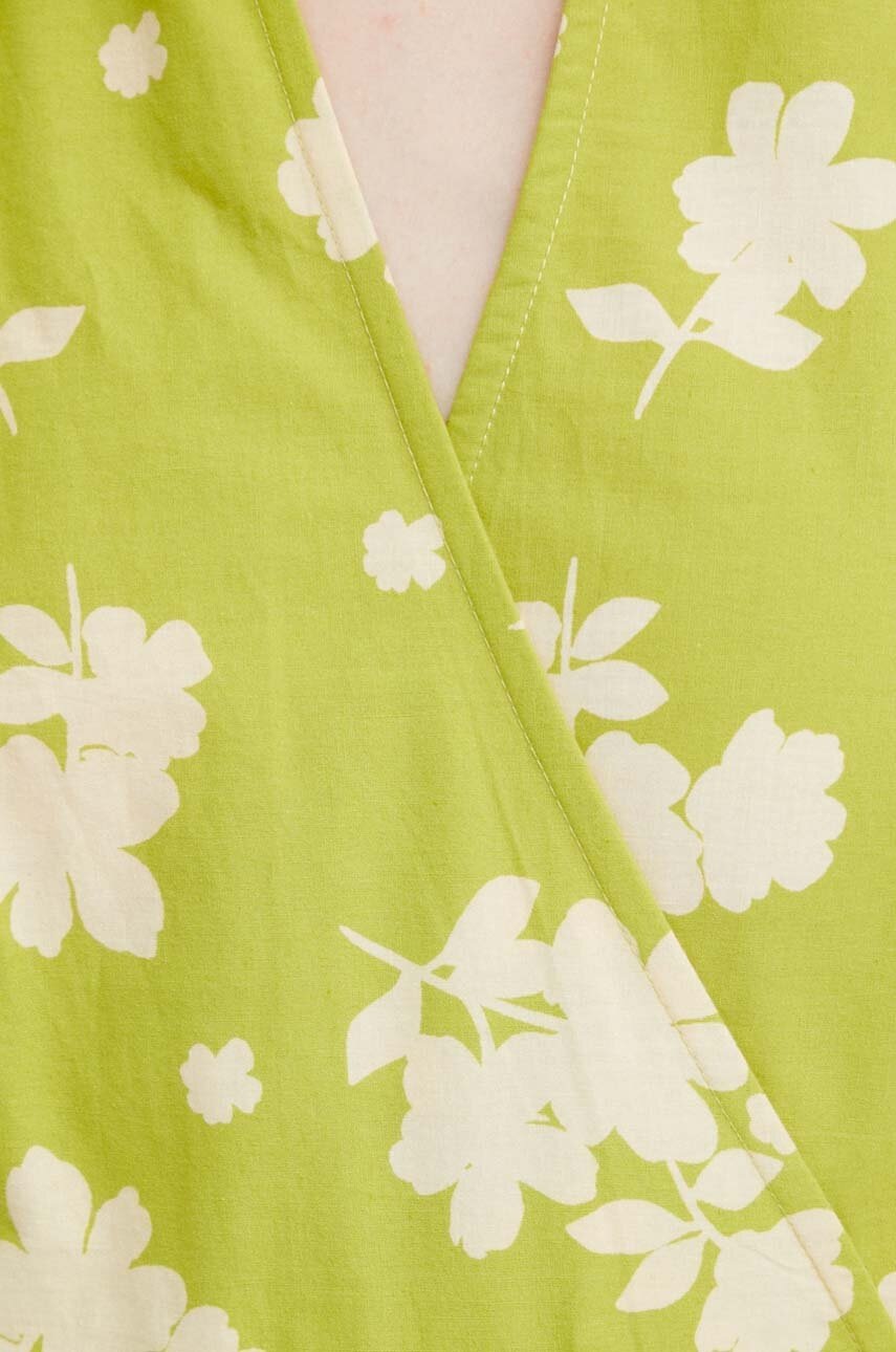 Βαμβακερό φόρεμα Never Fully Dressed χρώμα: πράσινο φωτογραφία