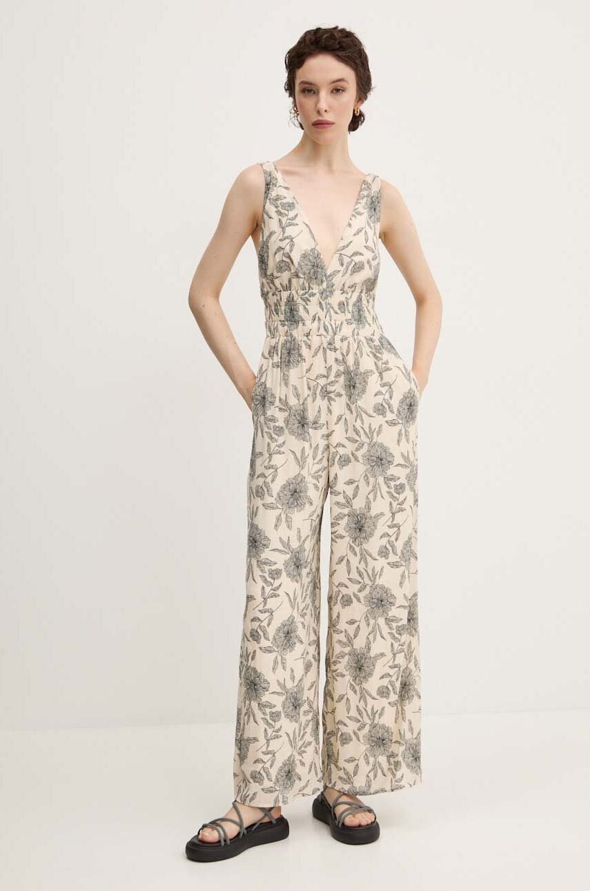 Ολόσωμη φόρμα Abercrombie & Fitch χρώμα: μπεζ φωτογραφία