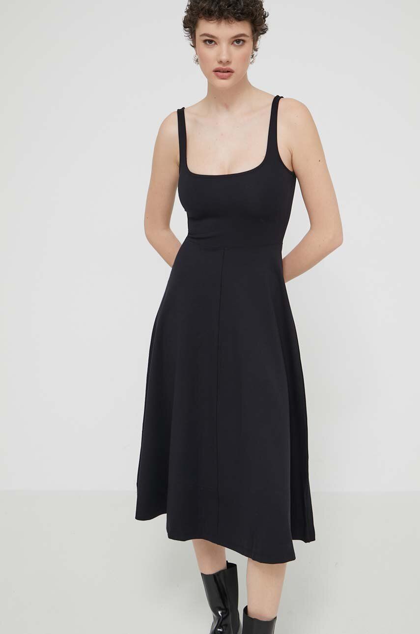 Desigual rochie HARIA culoarea negru, mini, evazati, 24SWVK06