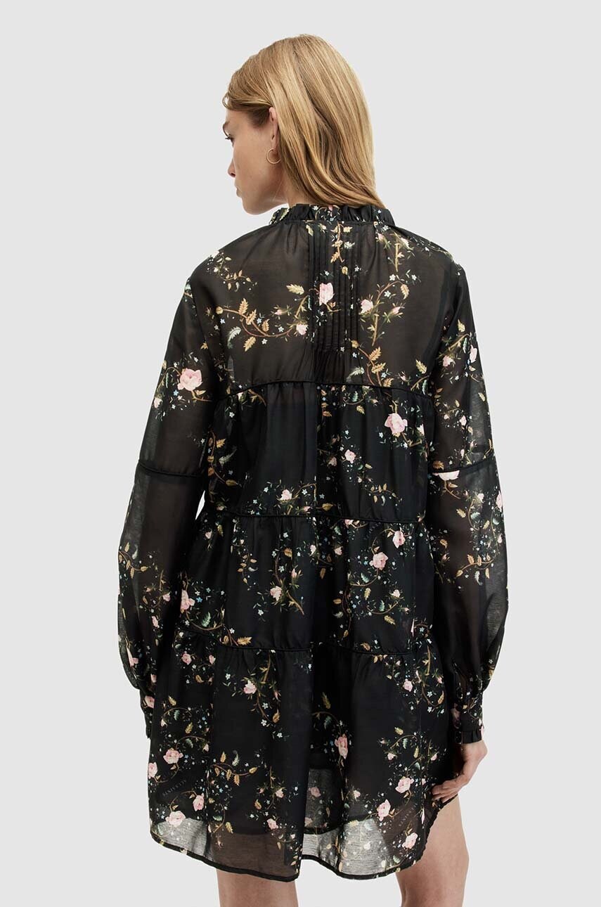 Сукня AllSaints MINDY OTO DRESS колір чорний mini розкльошена WD534Z