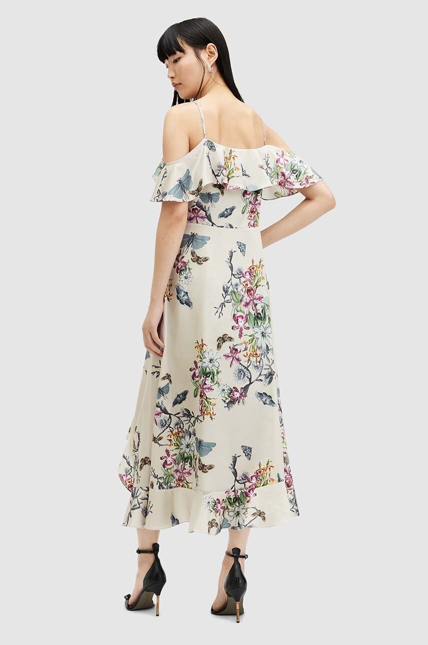 Сукня AllSaints ORION SANIBEL DRESS midi розкльошена WD538Z