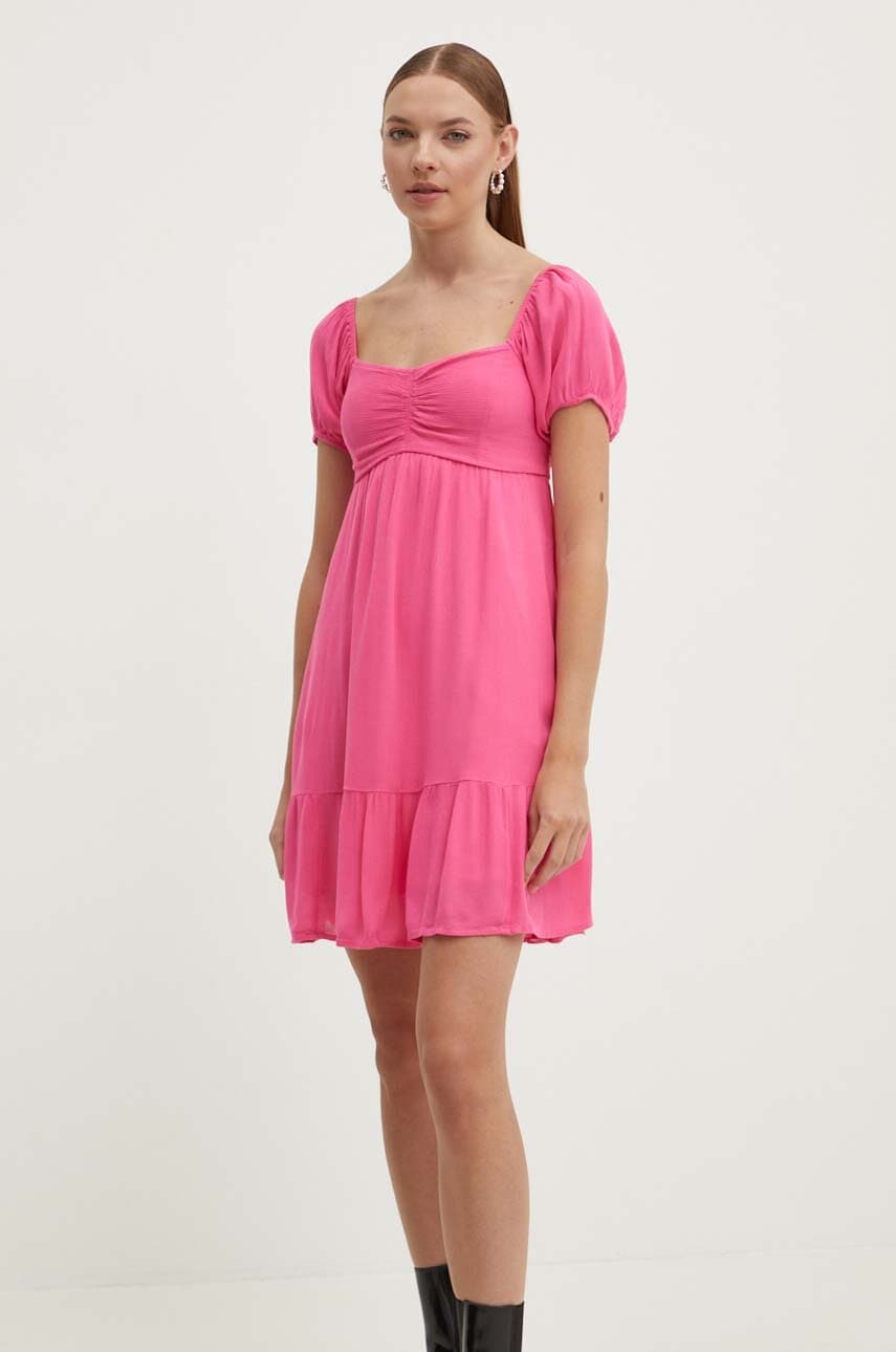 Hollister Co. rochie culoarea roz, mini, evazati