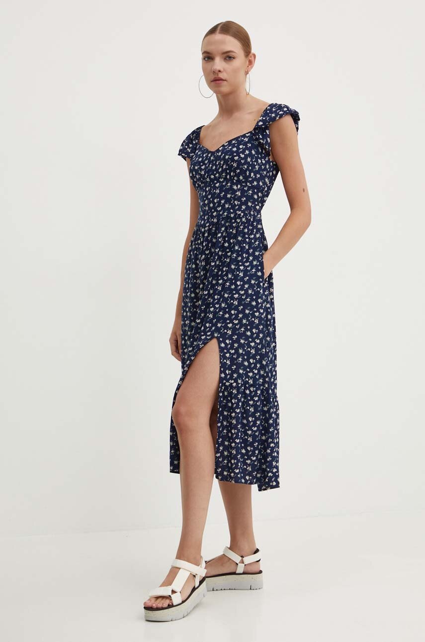 Hollister Co. rochie culoarea albastru marin, mini, evazati