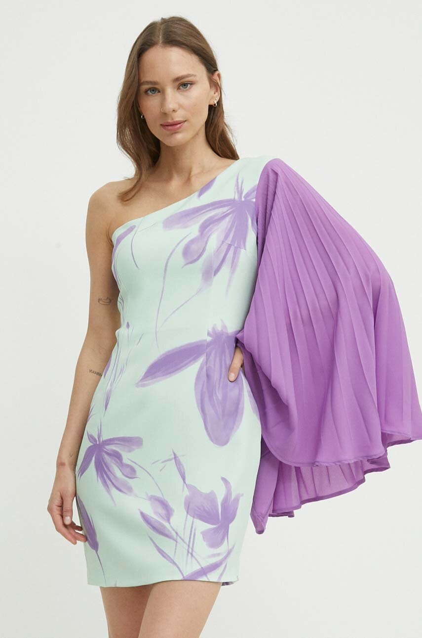 Artigli rochie culoarea verde, mini, mulată, AA38413