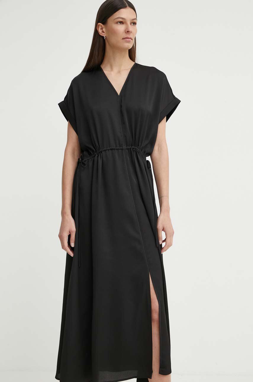 Šaty Bruuns Bazaar AcaciaBBGalina dress černá barva, midi, oversize, BBW3908