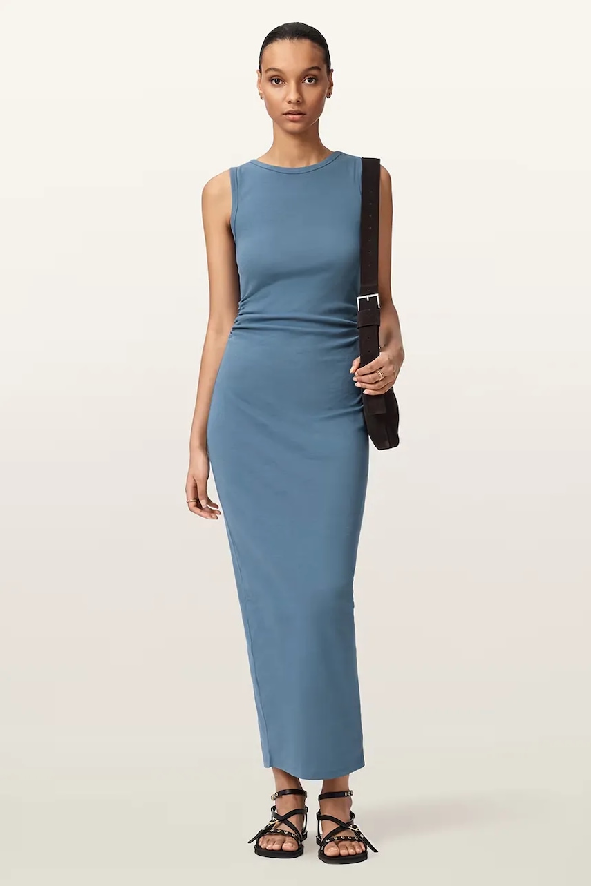 AllSaints letné šaty s bavlnou KATARINA DRESS