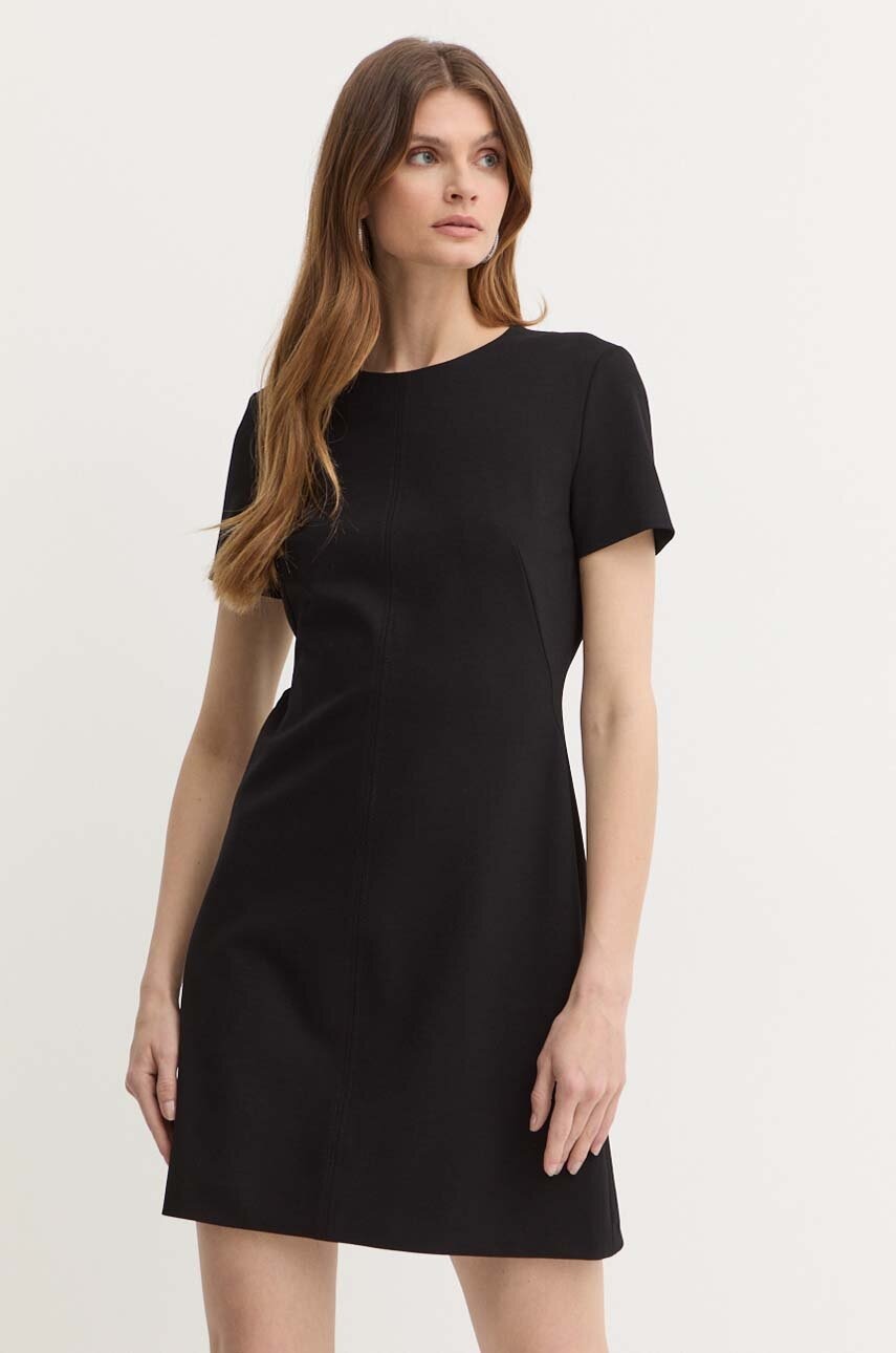 BOSS rochie culoarea negru, mini, evazată, 50490062