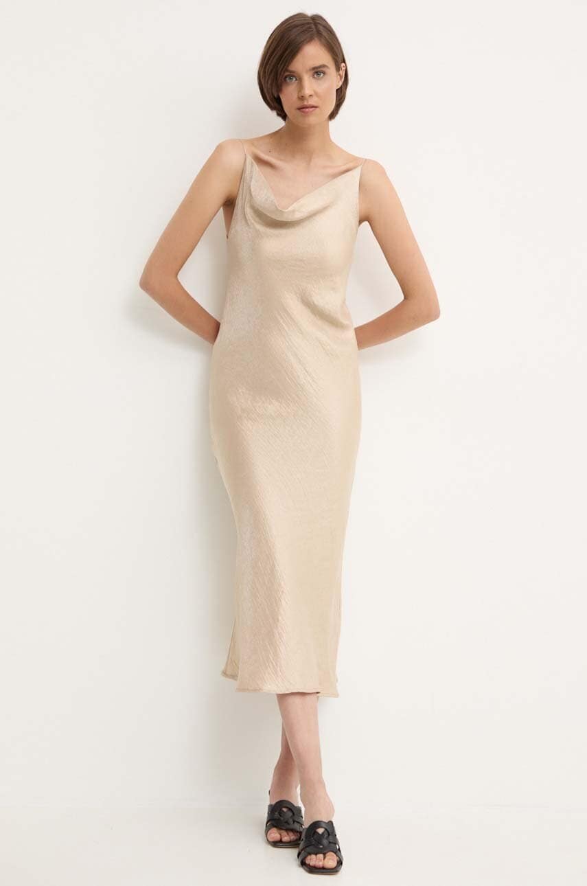 Sandro Ferrone rochie culoarea bej, maxi, mulata, SFS27XBDBURCH Sandro Ferrone rochie culoarea bej, maxi, mulata, SFS27XBDBURCH