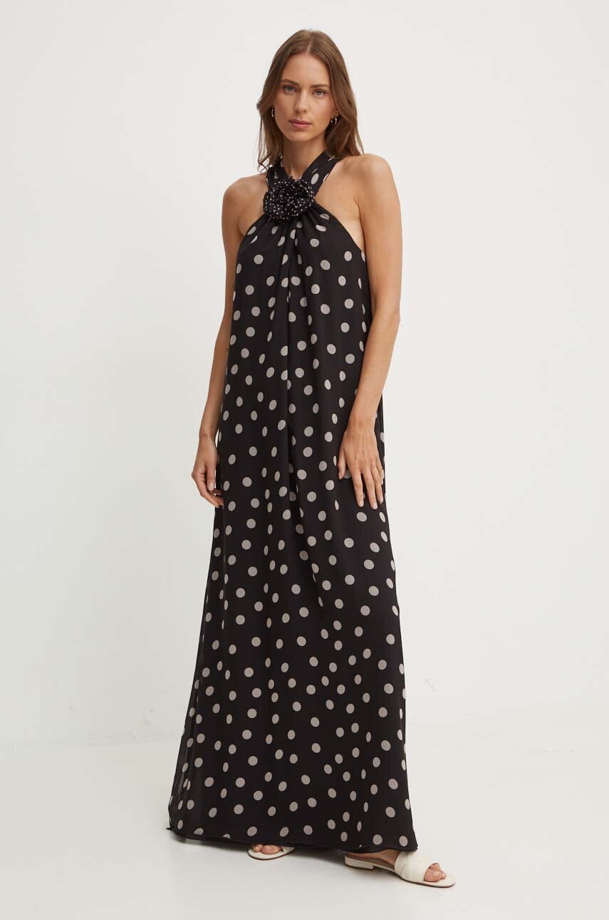 Sandro Ferrone rochie culoarea negru, maxi, evazati, SFS32XBDPORZIA Sandro Ferrone rochie culoarea negru, maxi, evazati, SFS32XBDPORZIA
