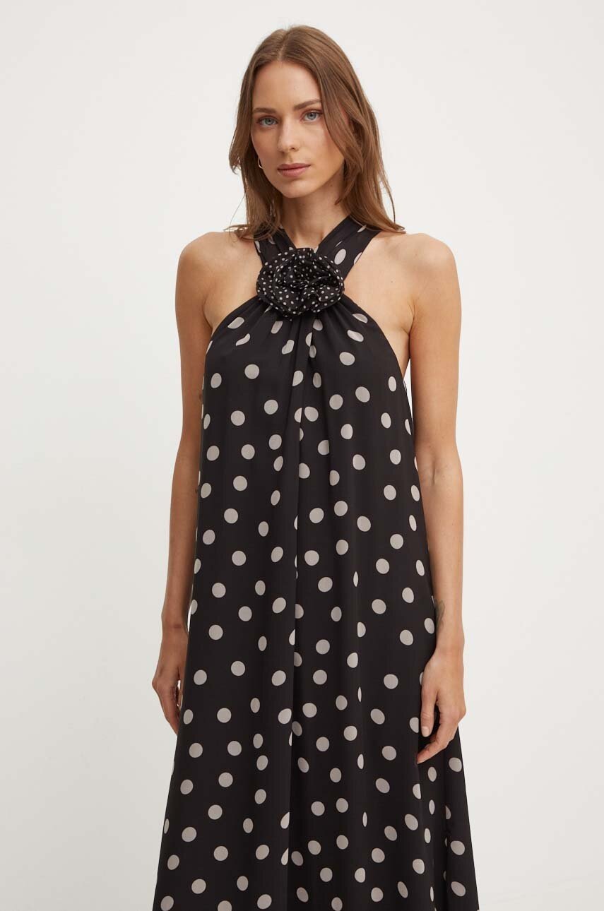 Φόρεμα Sandro Ferrone χρώμα: μαύρο, SFS32XBDPORZIA φωτογραφία