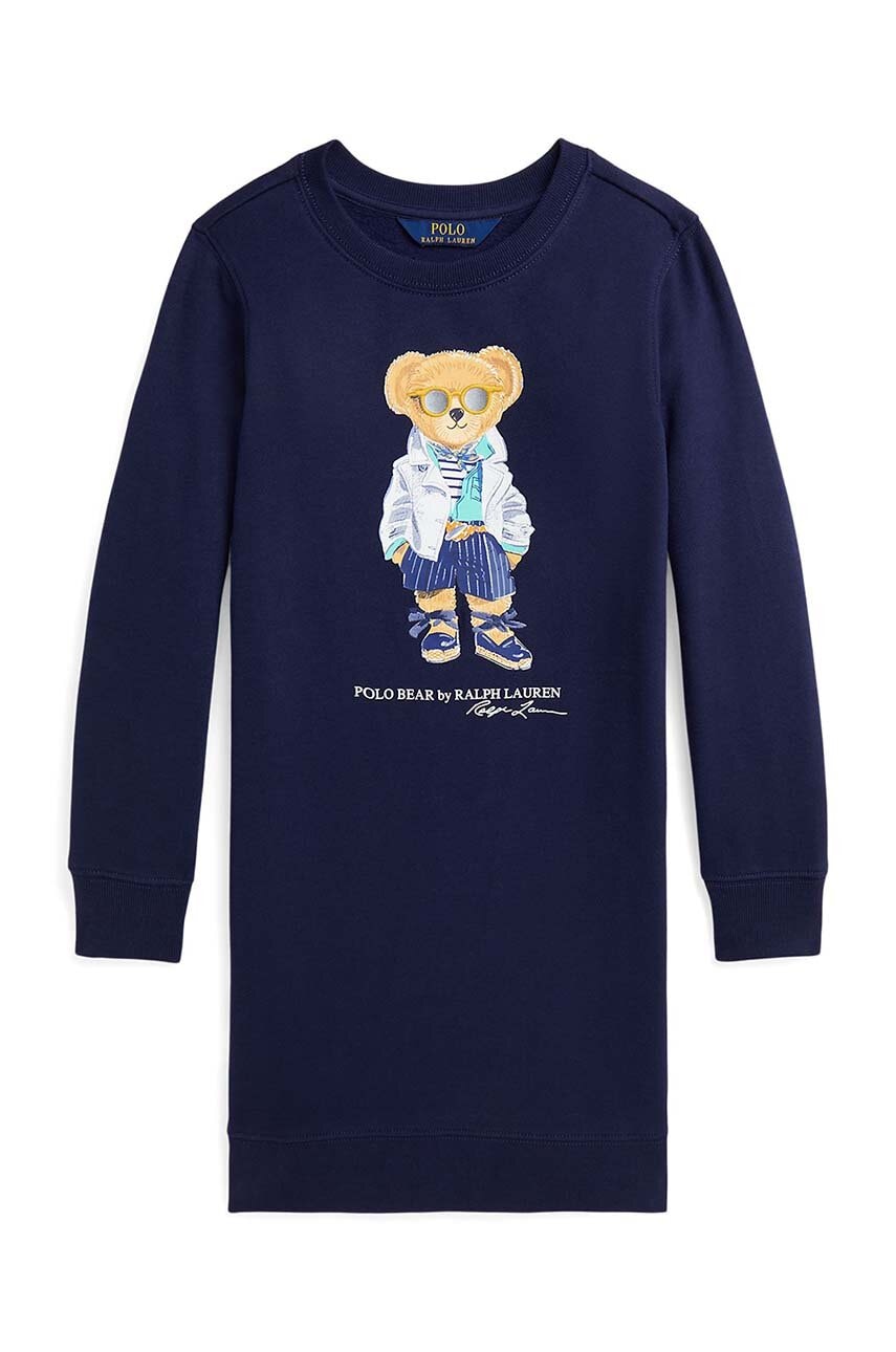 

Дитяча сукня Polo Ralph Lauren колір синій mini пряма