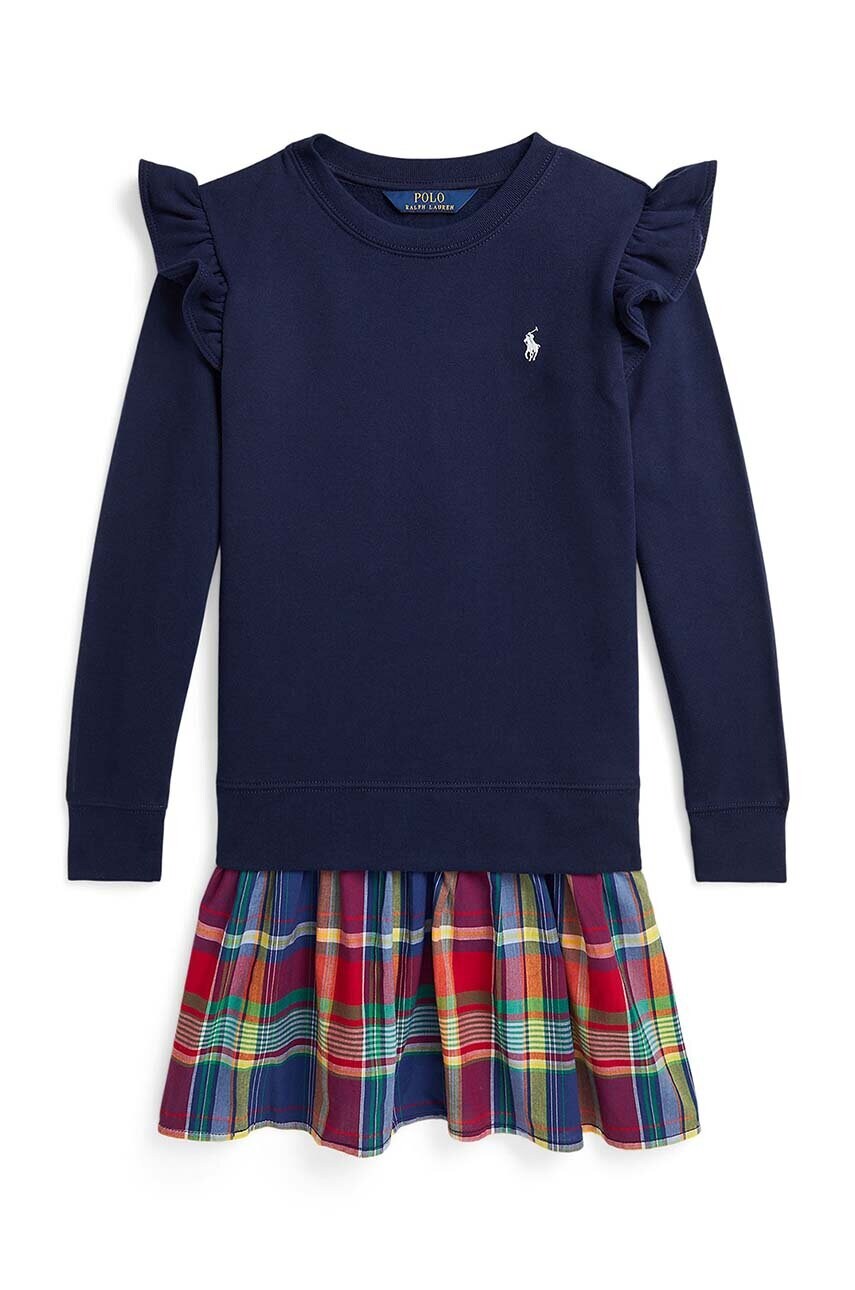 

Детское платье Polo Ralph Lauren цвет синий mini расклешённая