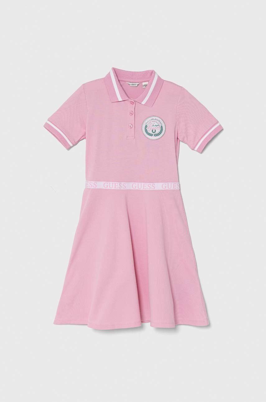 

Детское платье Guess цвет розовый mini расклешённая