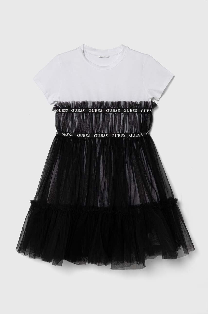 

Детское платье Guess цвет чёрный mini расклешённая