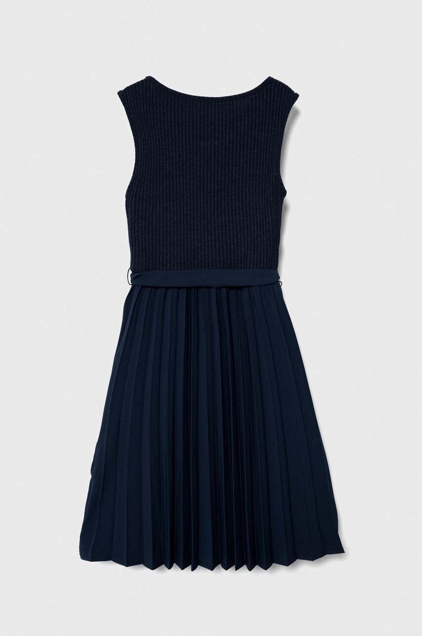 Детское платье Guess цвет синий midi расклешённая