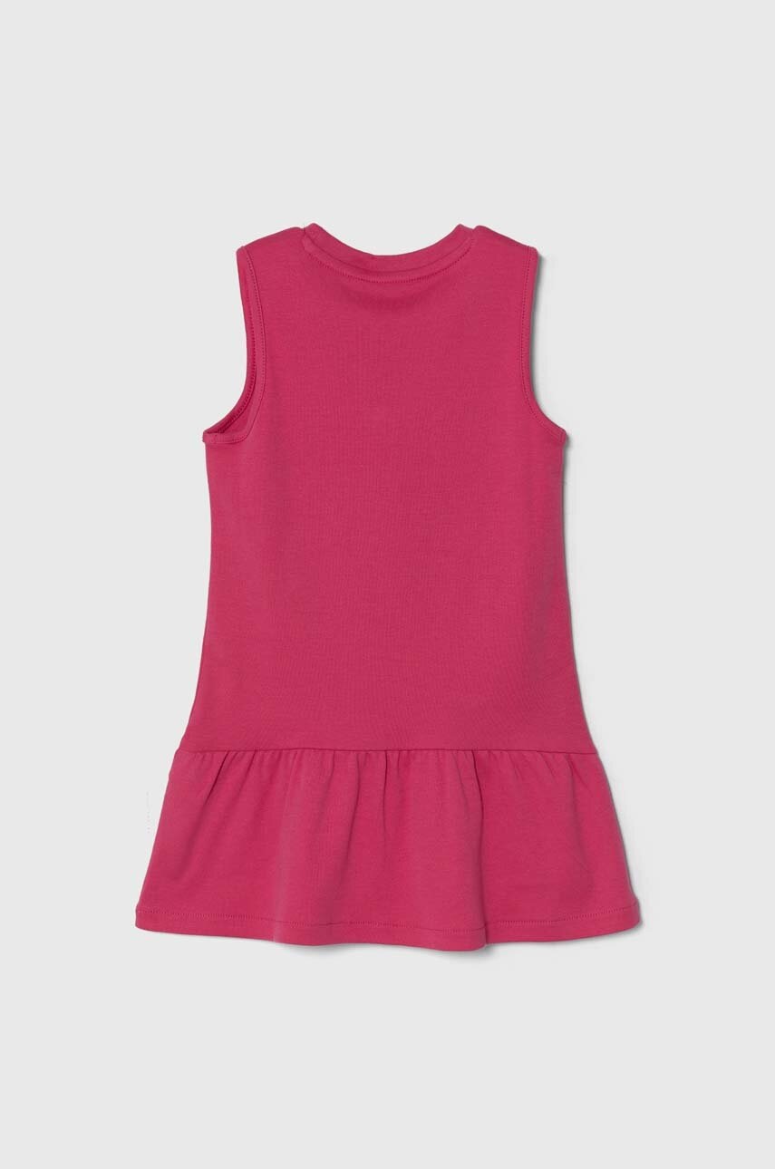 Хлопковое детское платье Guess цвет розовый mini прямая